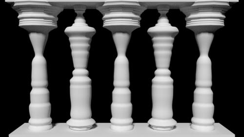Illusion between of columns