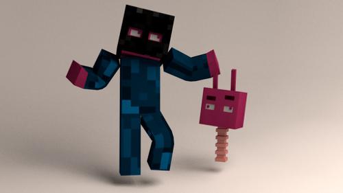 rigged alien minecraft character