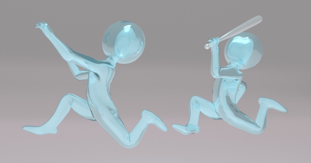 My Cartoon glass 3D man