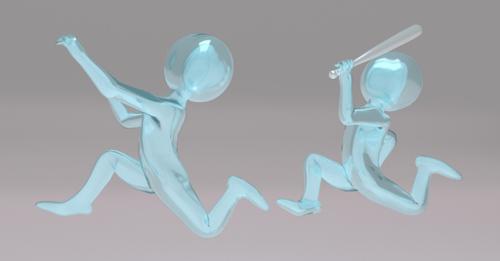 My Cartoon glass 3D man