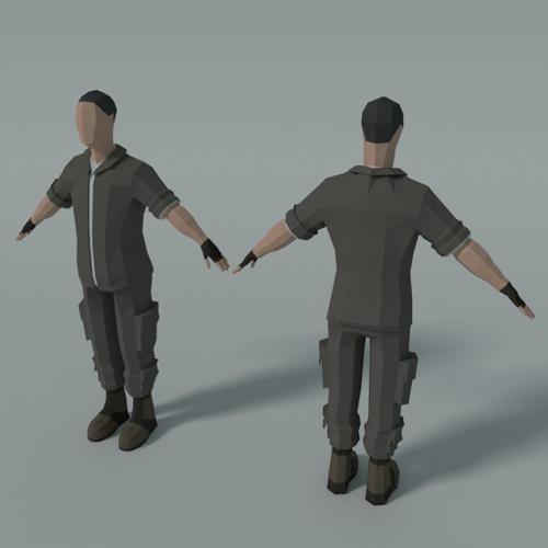 soldado low poly