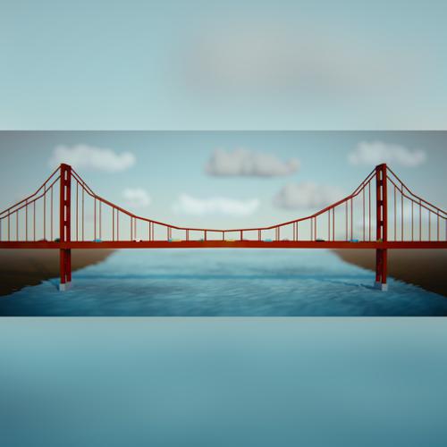 Low Poly Golden Gate