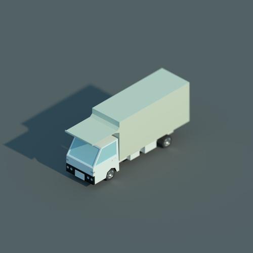 Low Poly Isometric Truck