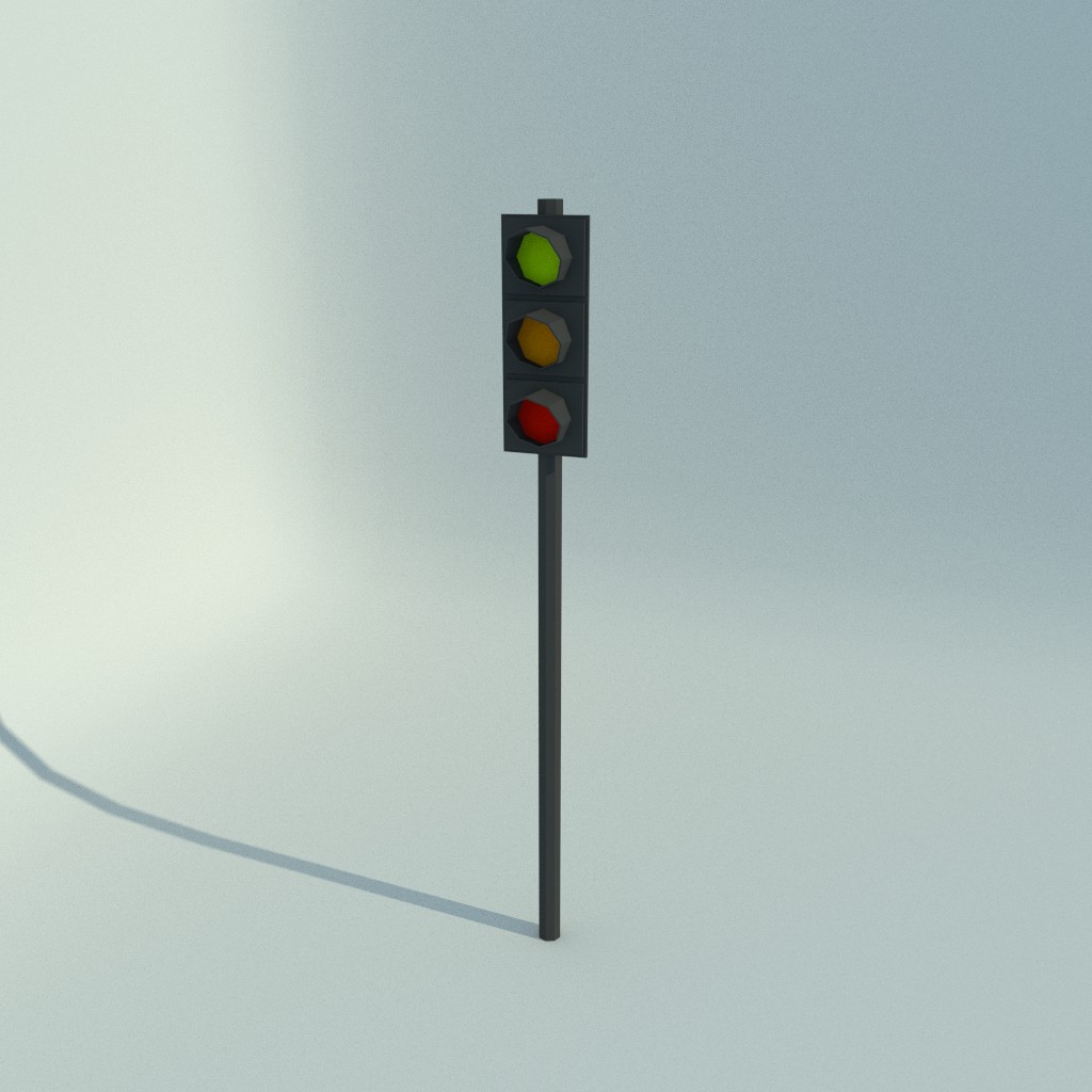 Low Poly Traffic Light