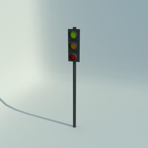 Low Poly Traffic Light