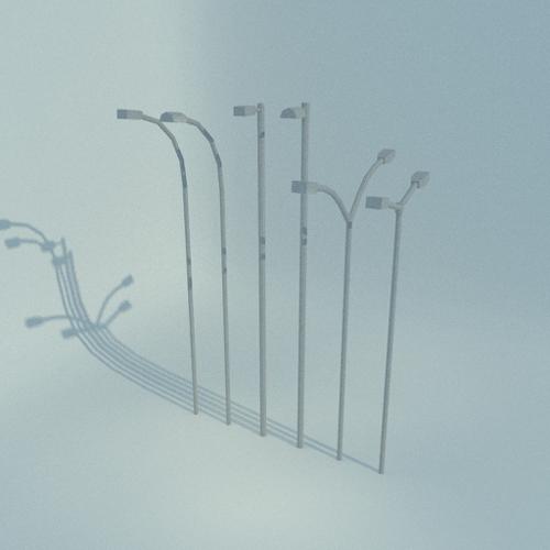 Low Poly Street Lamps Pack