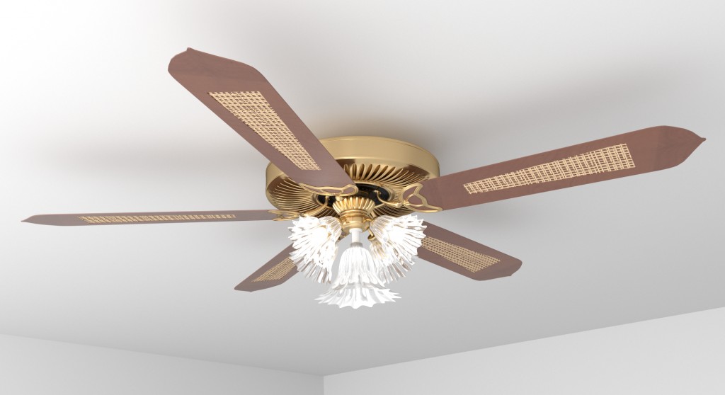 Chandelier with a fan