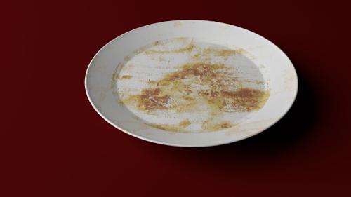 Dish after eating