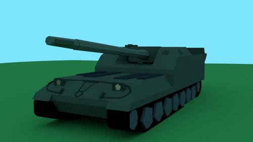 Low-Poly Object 263 Soviet-Union Tank Destroyer