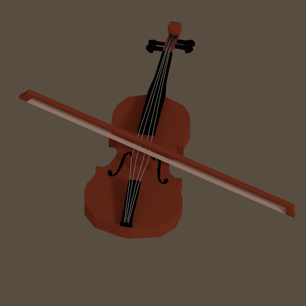 Low Poly Violin
