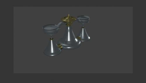 Silver and Gold Antique Scale