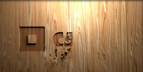 Revealing Text animation by Chipping a Wooden Plank