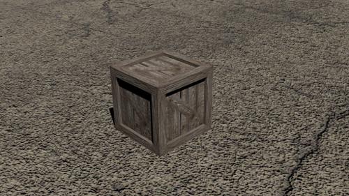 Wooden Box Low Poly