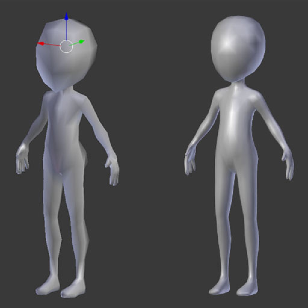 Low Poly Base Mesh BobleHead