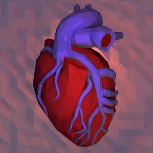 Low poly heart