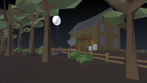Abandoned Place Low Poly Scene