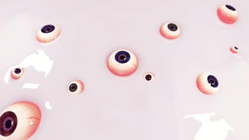 Eyes (in milk?)