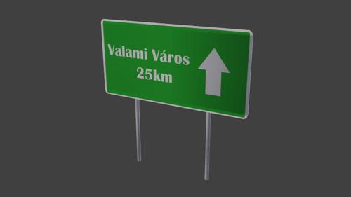 Road Sign low-poly