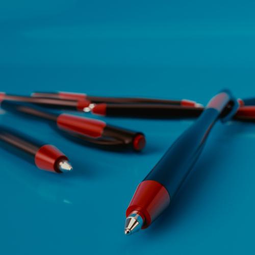 Red and Black Plastic Pen
