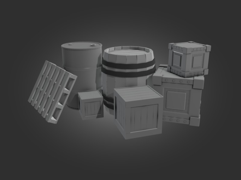 Barrels, Boxes and a Pallet