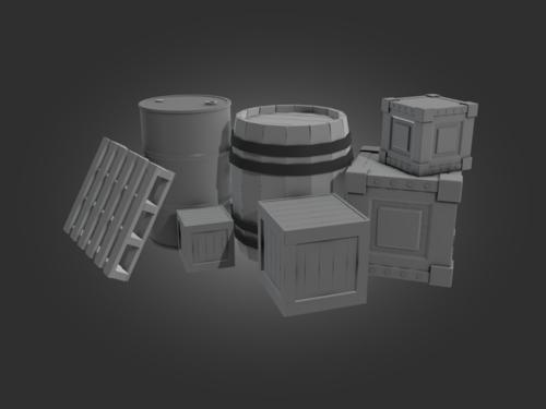 Barrels, Boxes and a Pallet