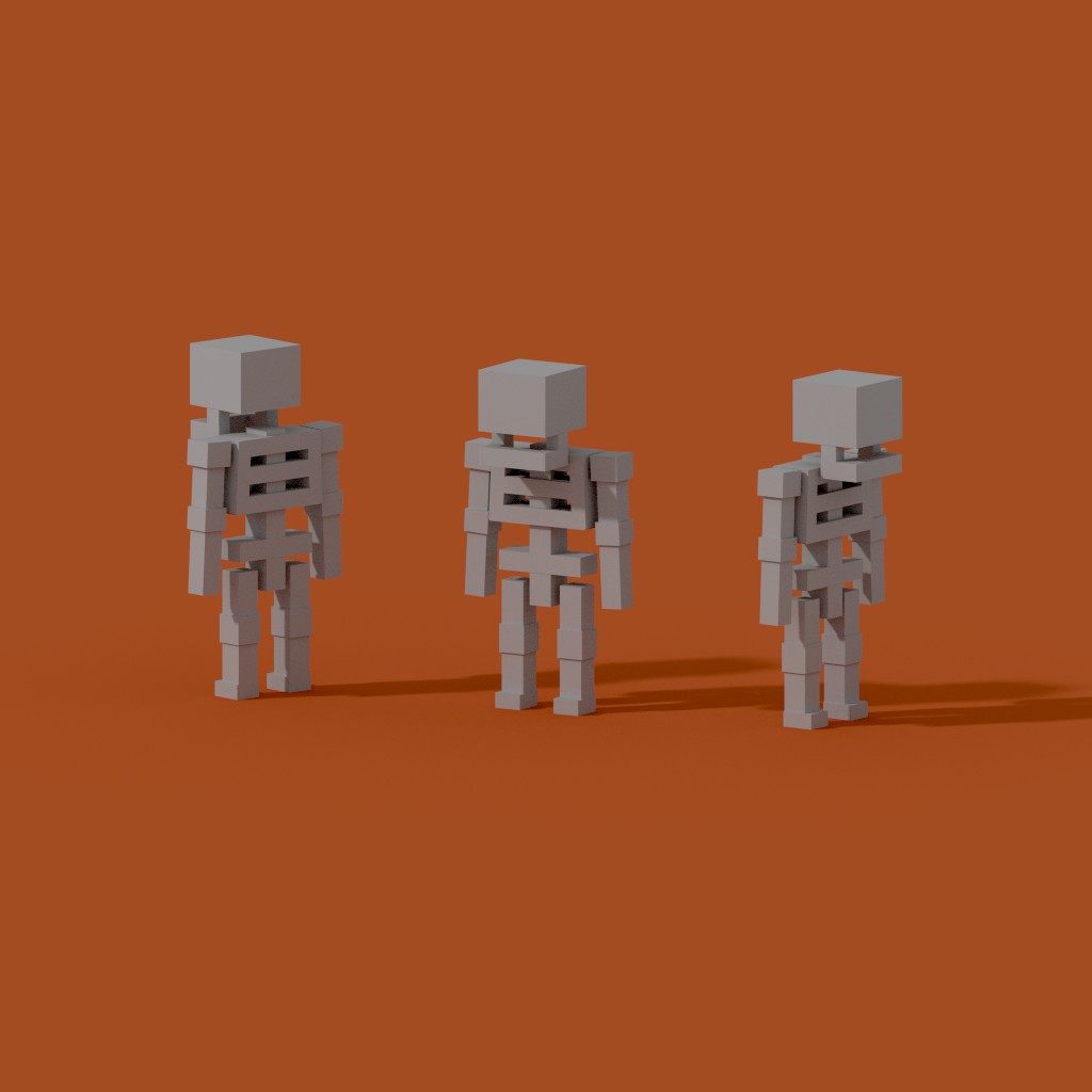 Low poly skeleton