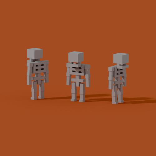 Low poly skeleton