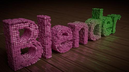 Abstract Text with Gradient Particles