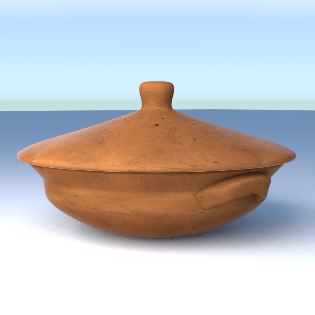 Ancient etruscan lopas (terracotta pan/pot) for cooking/stewing