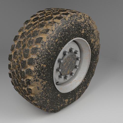 Off-road truck wheels (dirty)