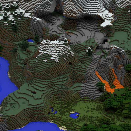 Blocky - Minecraft Landscape [Cycles]