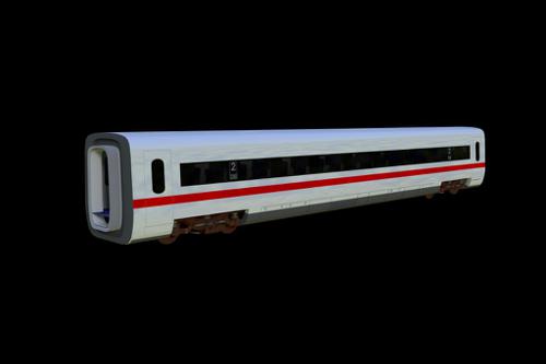 ICE2 Train carriage with interior and rigged doors