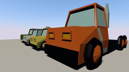 Cars low-poly