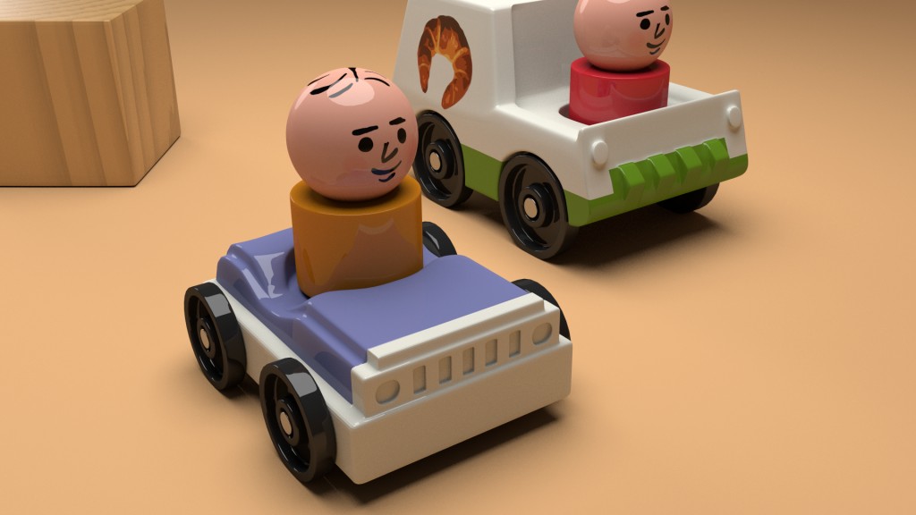 Two toy cars and their drivers !