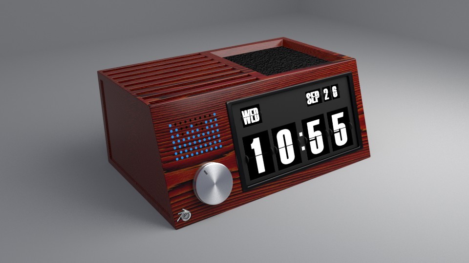 Flip clock retro (with speaker)