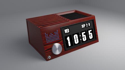 Flip clock retro (with speaker)