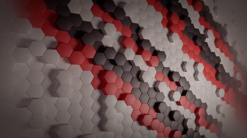Abstract Scene with Hexagon Tiles