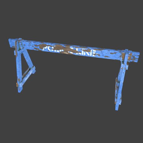 Police wood barricade