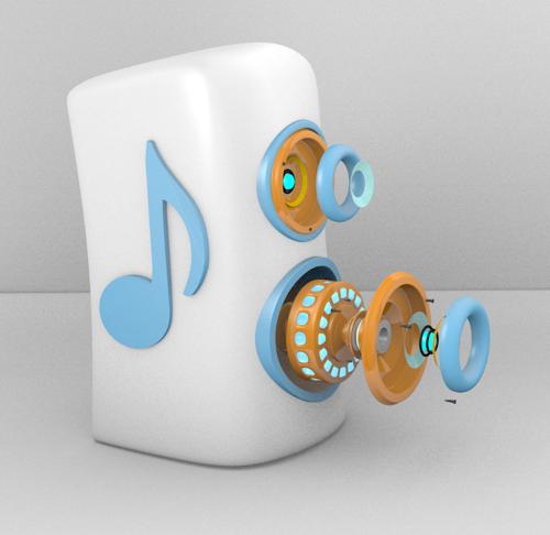 Speaker Deconstruction Icon/Wallpaper