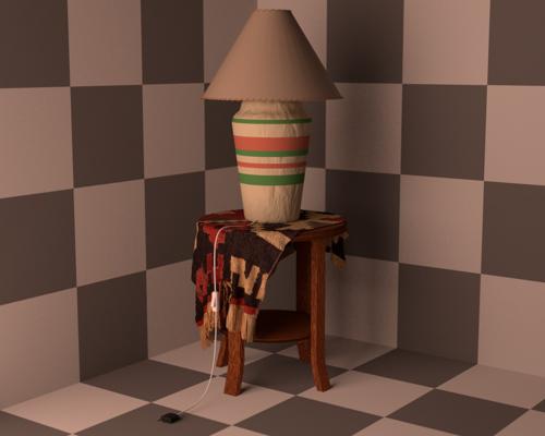 Table with lamp