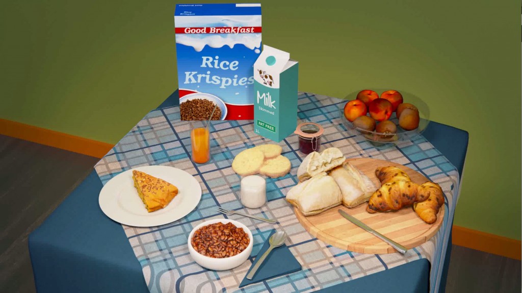 Breakfast table set (continental)
