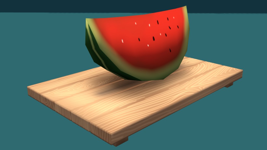 low poly watermelon