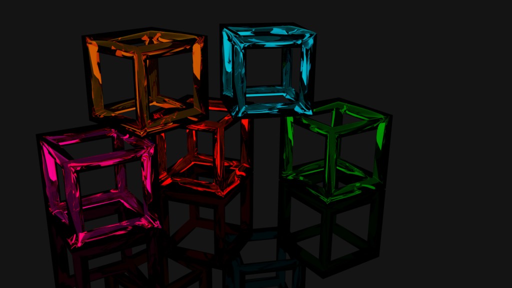 Cubes. a 16:9 computer background