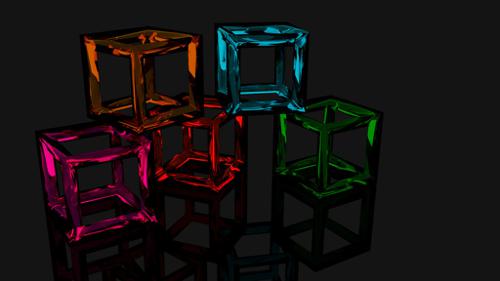 Cubes. a 16:9 computer background