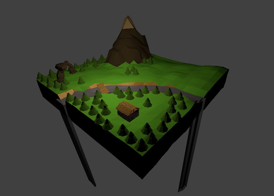 Low Poly Mountain World