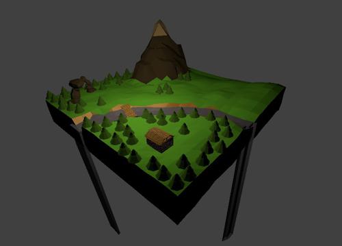 Low Poly Mountain World