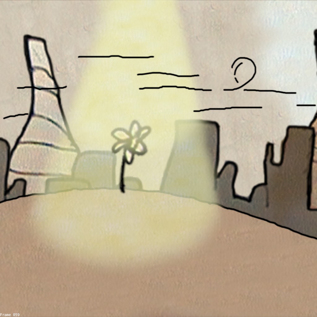 cartoon-animation2D-with-flower-and-rock