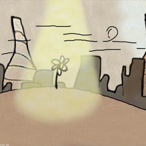 cartoon-animation2D-with-flower-and-rock