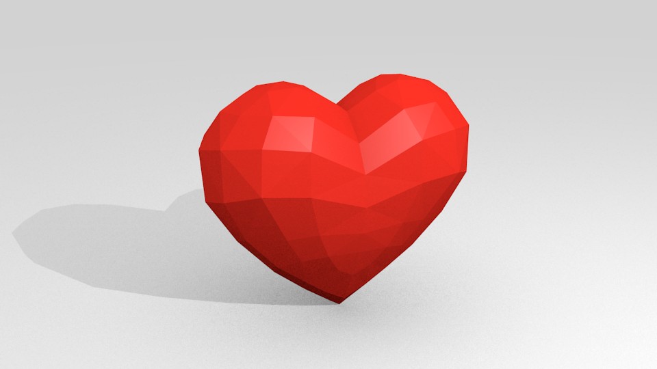 Low-poly heart