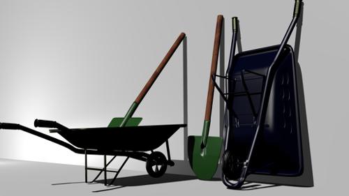 Wheelbarrows and Shovels